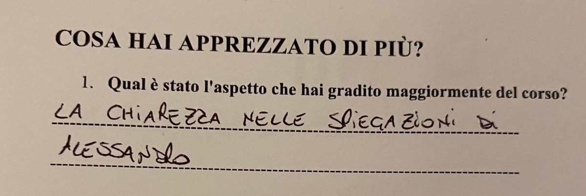 The clarity in Alessandro's explanations
